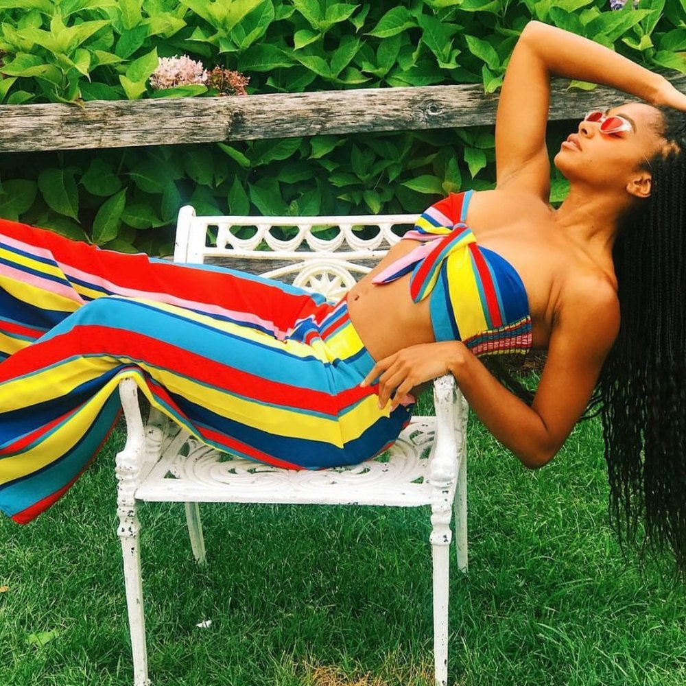 Rainbow Stripe Two-Piece Jumpsuit
